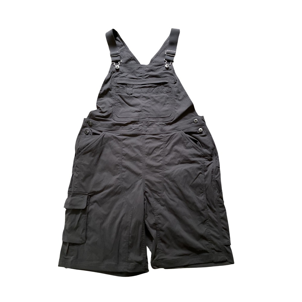Duluth Trading Co Women Heirloom Gardening Short Overalls Gray Ripstop Large